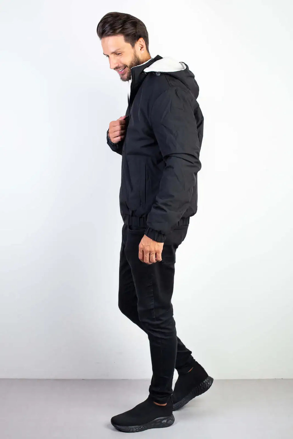 Jaqueta masculina reversível forrada 94196 - Enluaze