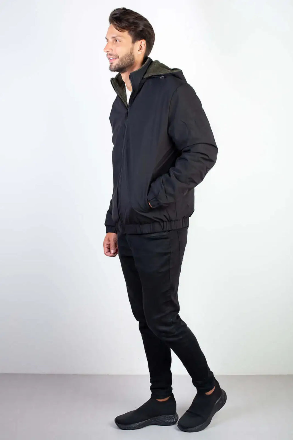 Jaqueta masculina reversível forrada 94196 - Enluaze