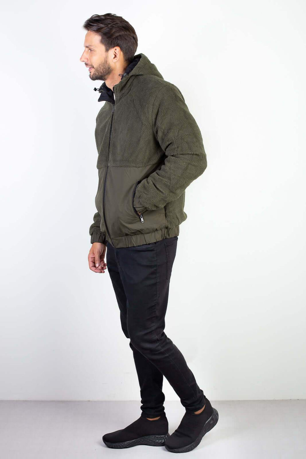 Jaqueta masculina reversível forrada 94196 - Enluaze