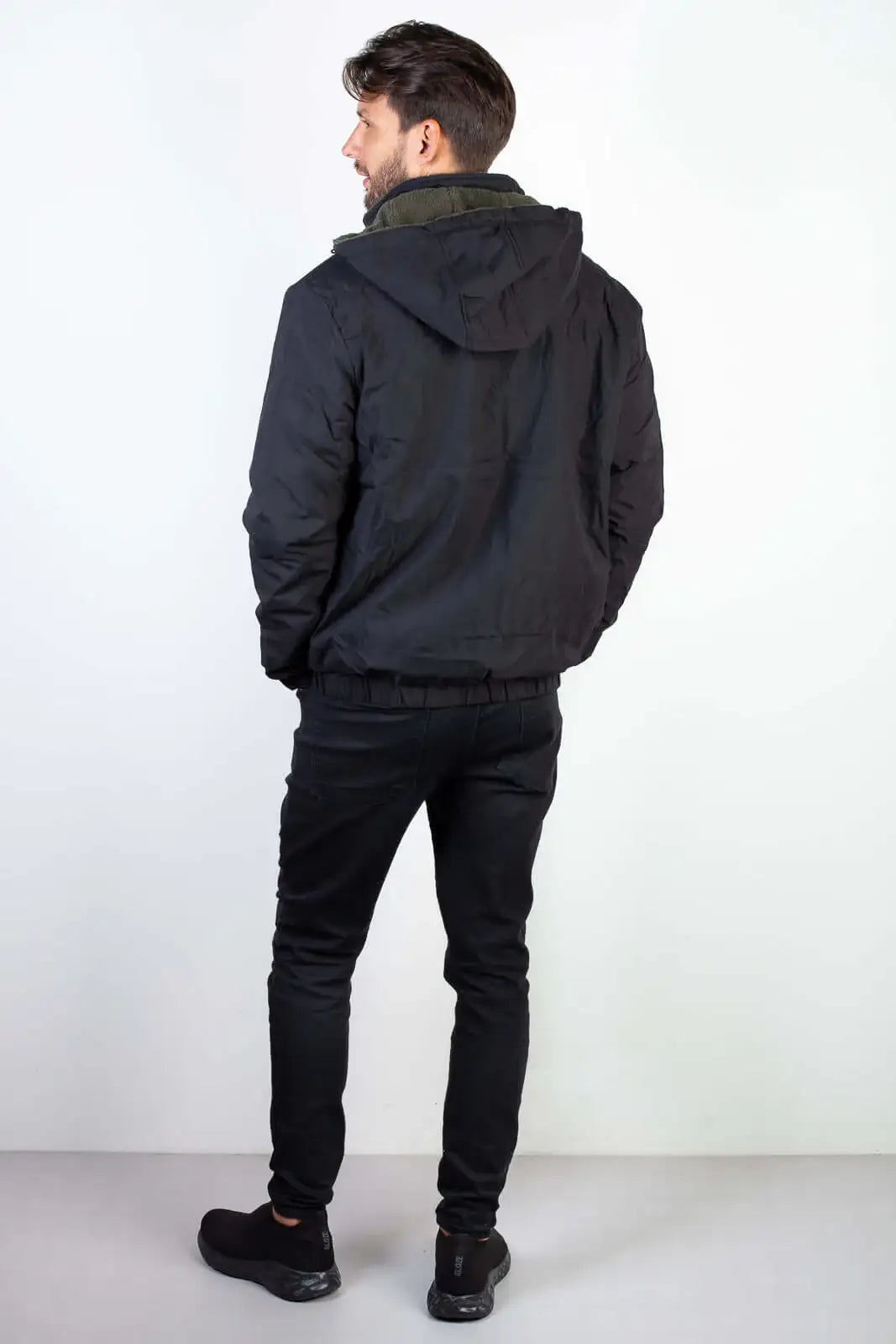 Jaqueta masculina reversível forrada 94196 - Enluaze