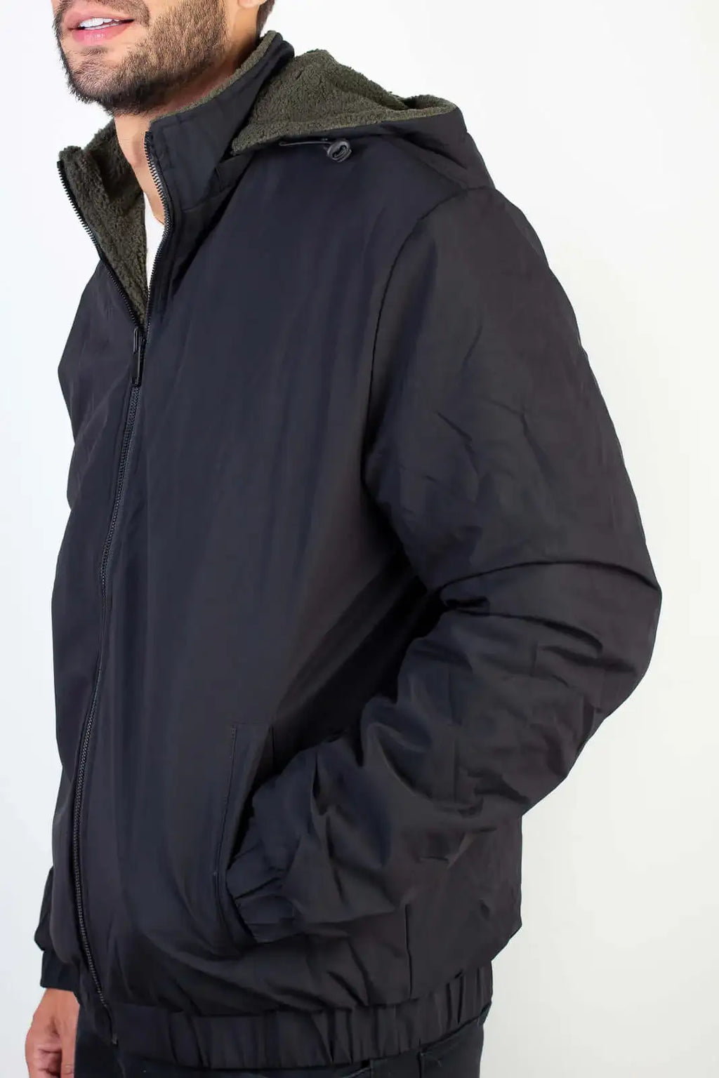 Jaqueta masculina reversível forrada 94196 - Enluaze