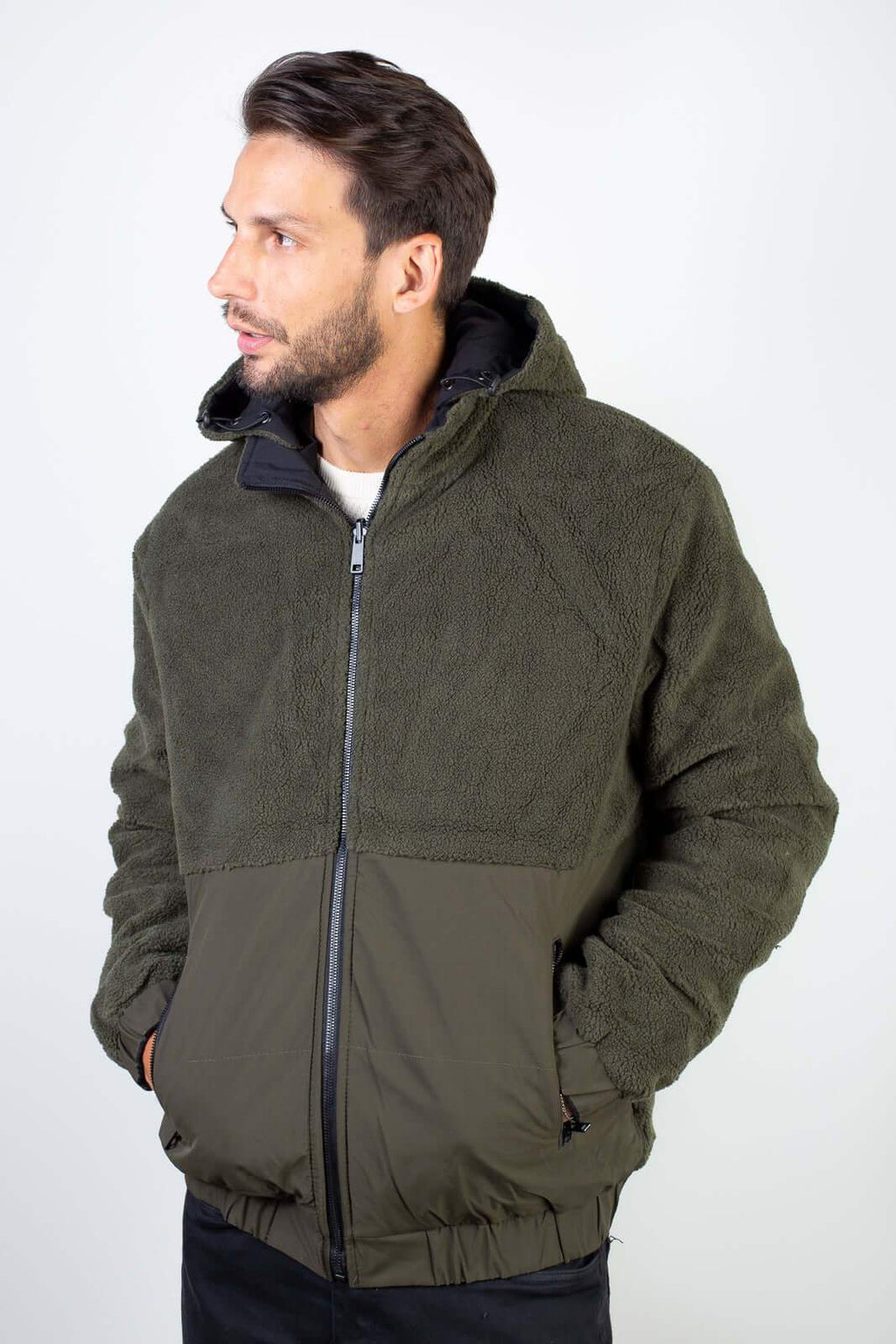 Jaqueta masculina reversível forrada 94196 - Enluaze