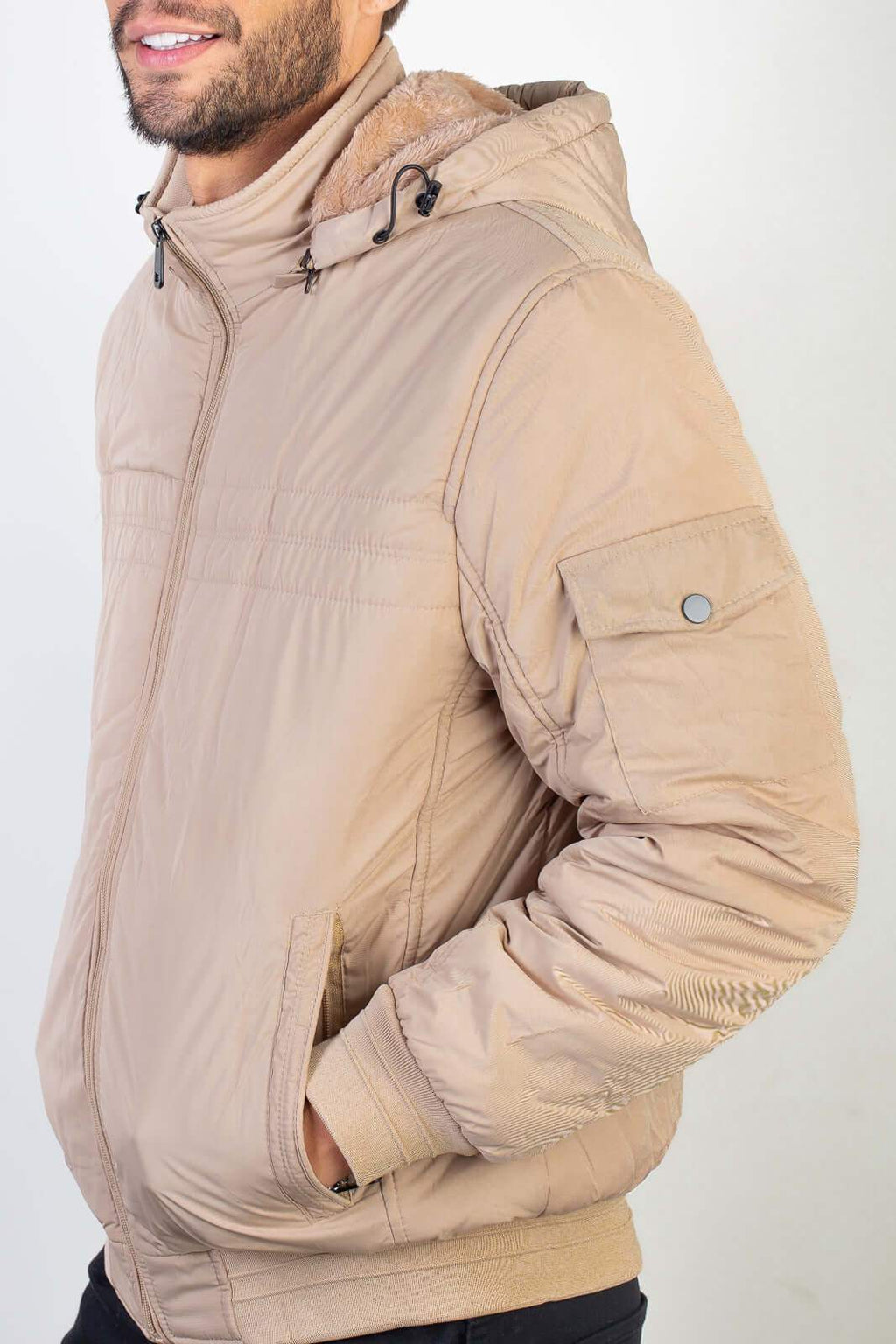 Jaqueta masculina impermeável com capuz 94265 - Enluaze