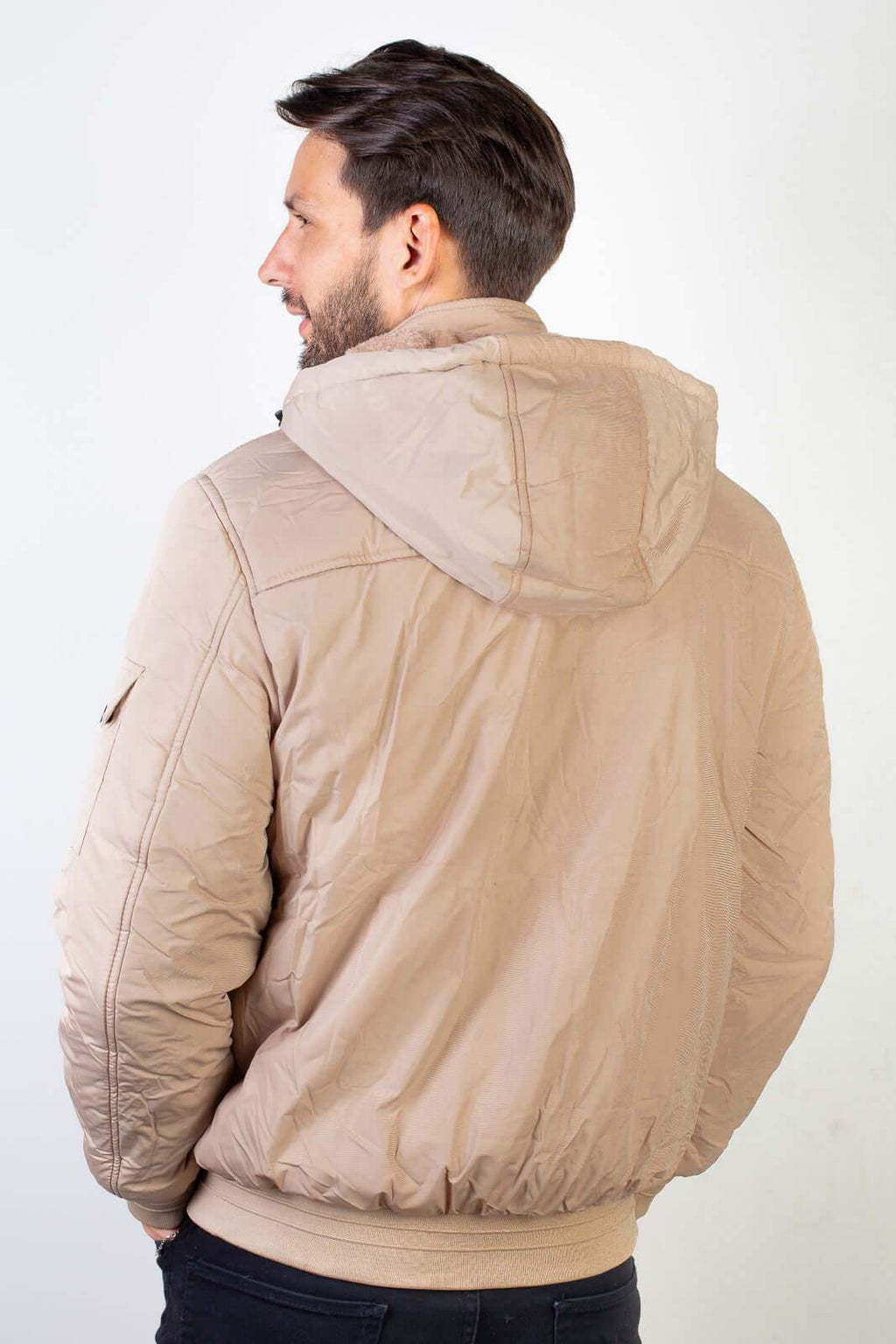 Jaqueta masculina impermeável com capuz 94265 - Enluaze