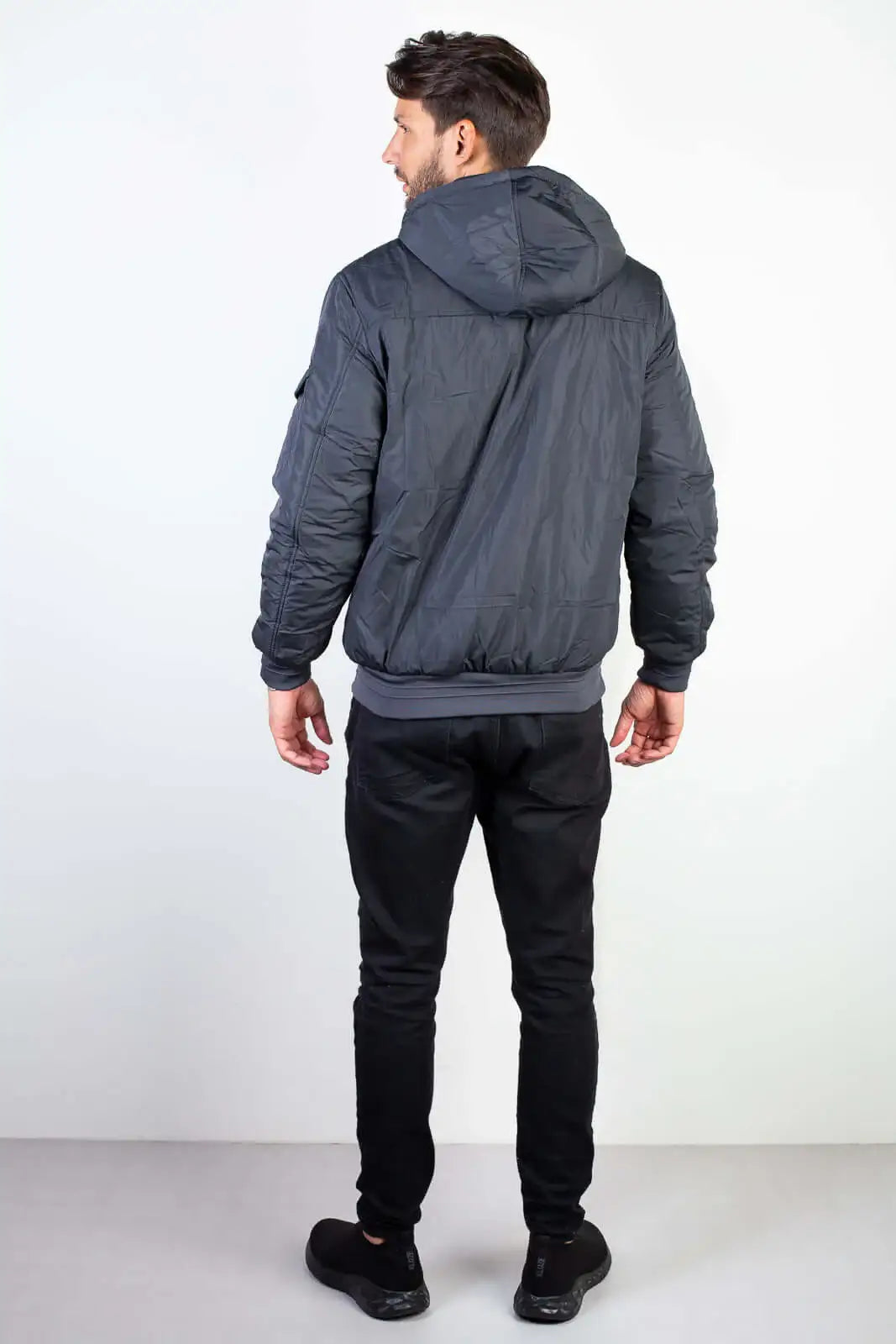 Jaqueta masculina impermeável com capuz 94265 - Enluaze