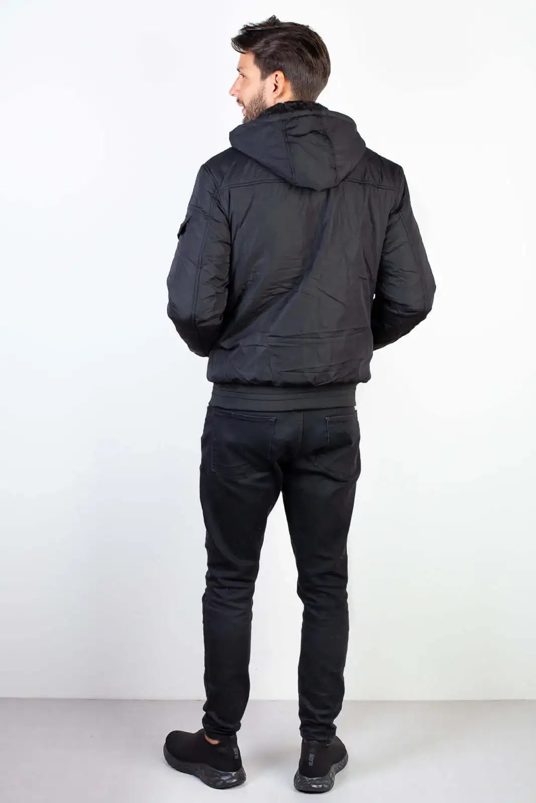 Jaqueta masculina impermeável com capuz 94265 - Enluaze