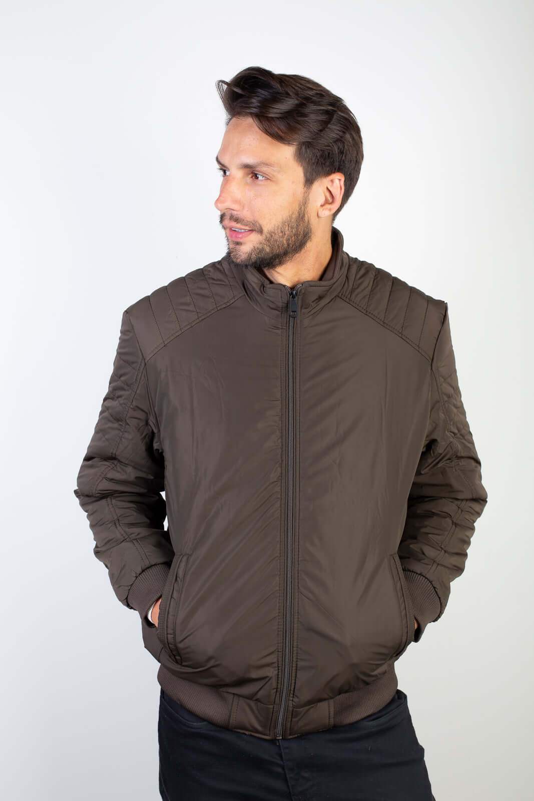 Jaqueta masculina de nylon impermeável 94267 - Enluaze