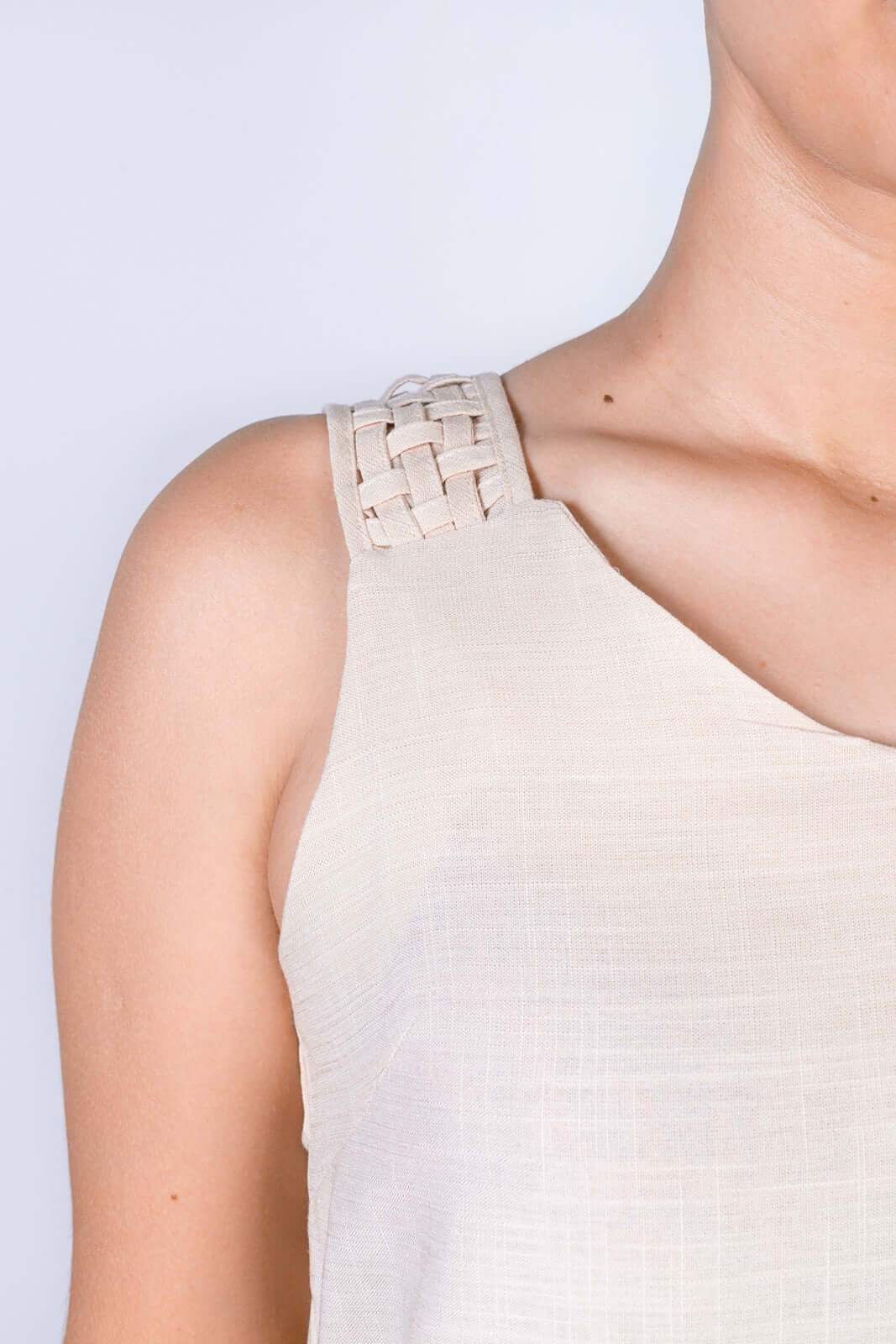 Regata feminina viscose com detalhe na alça 51636 - Enluaze