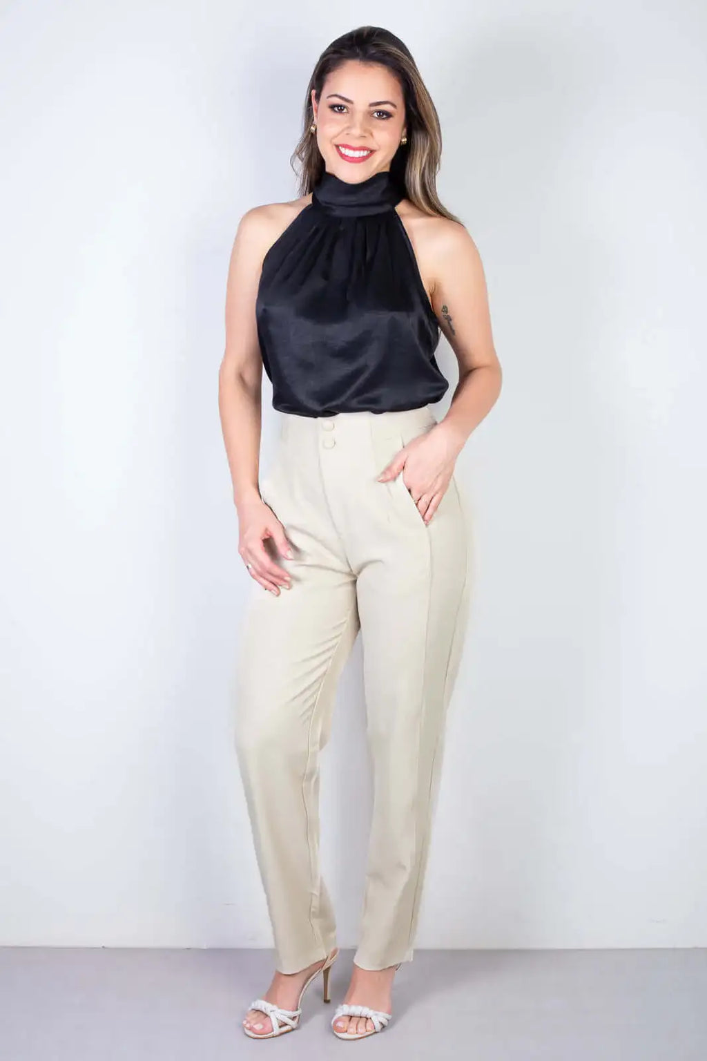 Calça feminina alfaiataria skinny 51985 - Enluaze