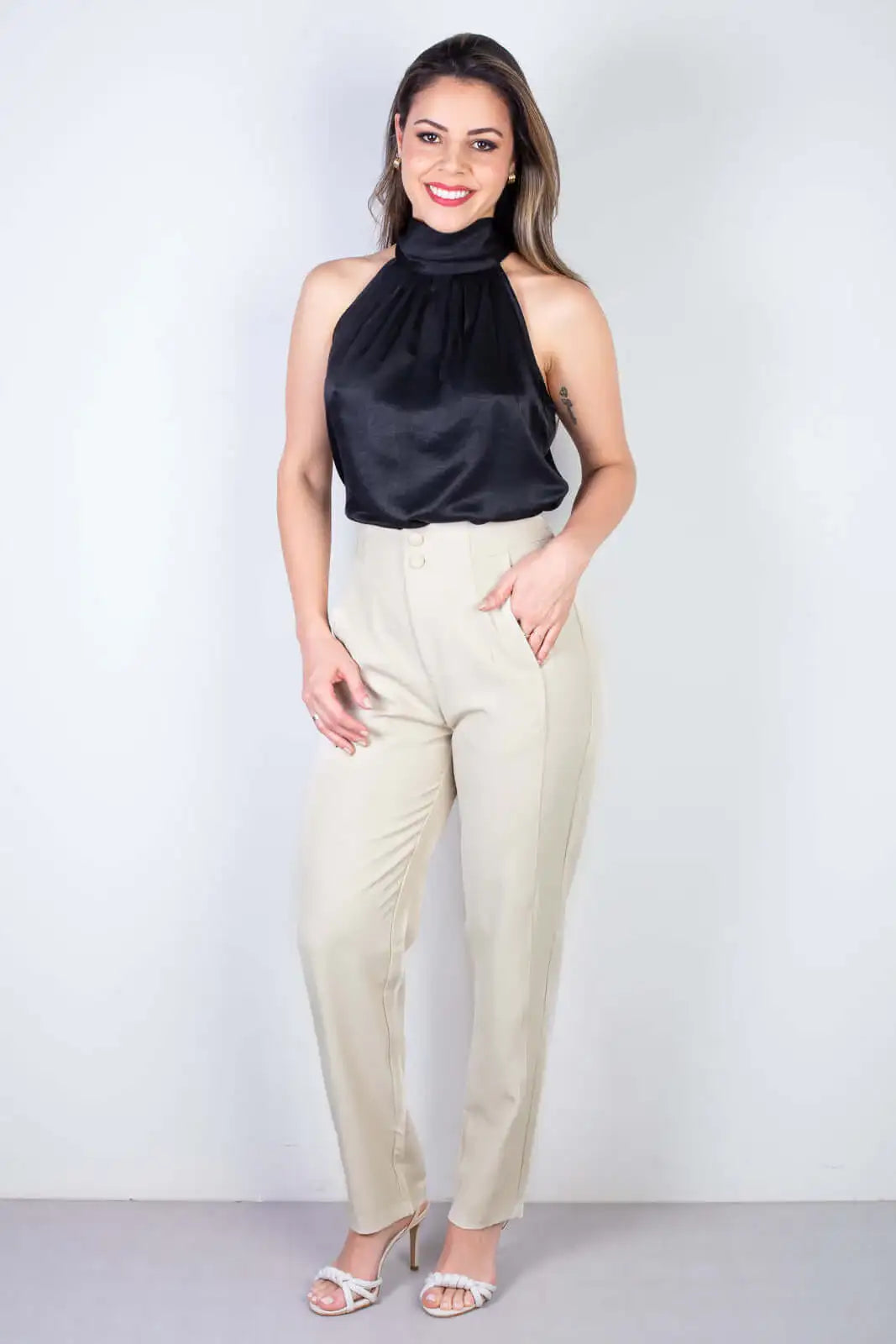 Calça feminina alfaiataria skinny 51985 - Enluaze