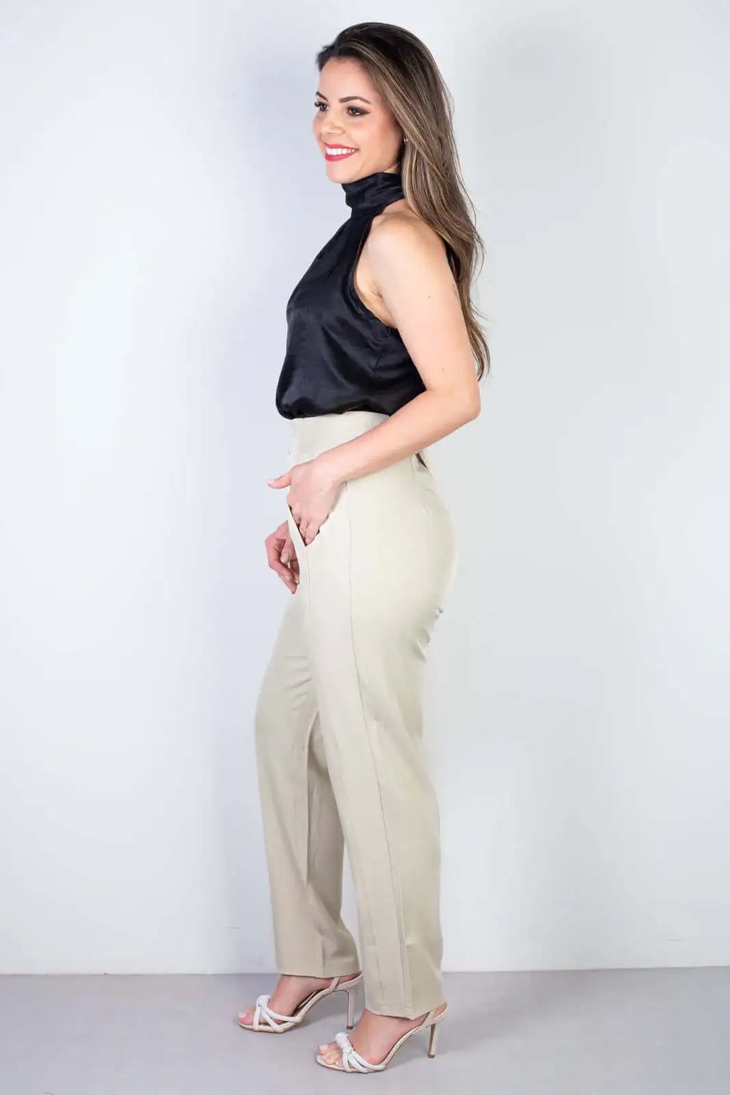Calça feminina alfaiataria skinny 51985 - Enluaze