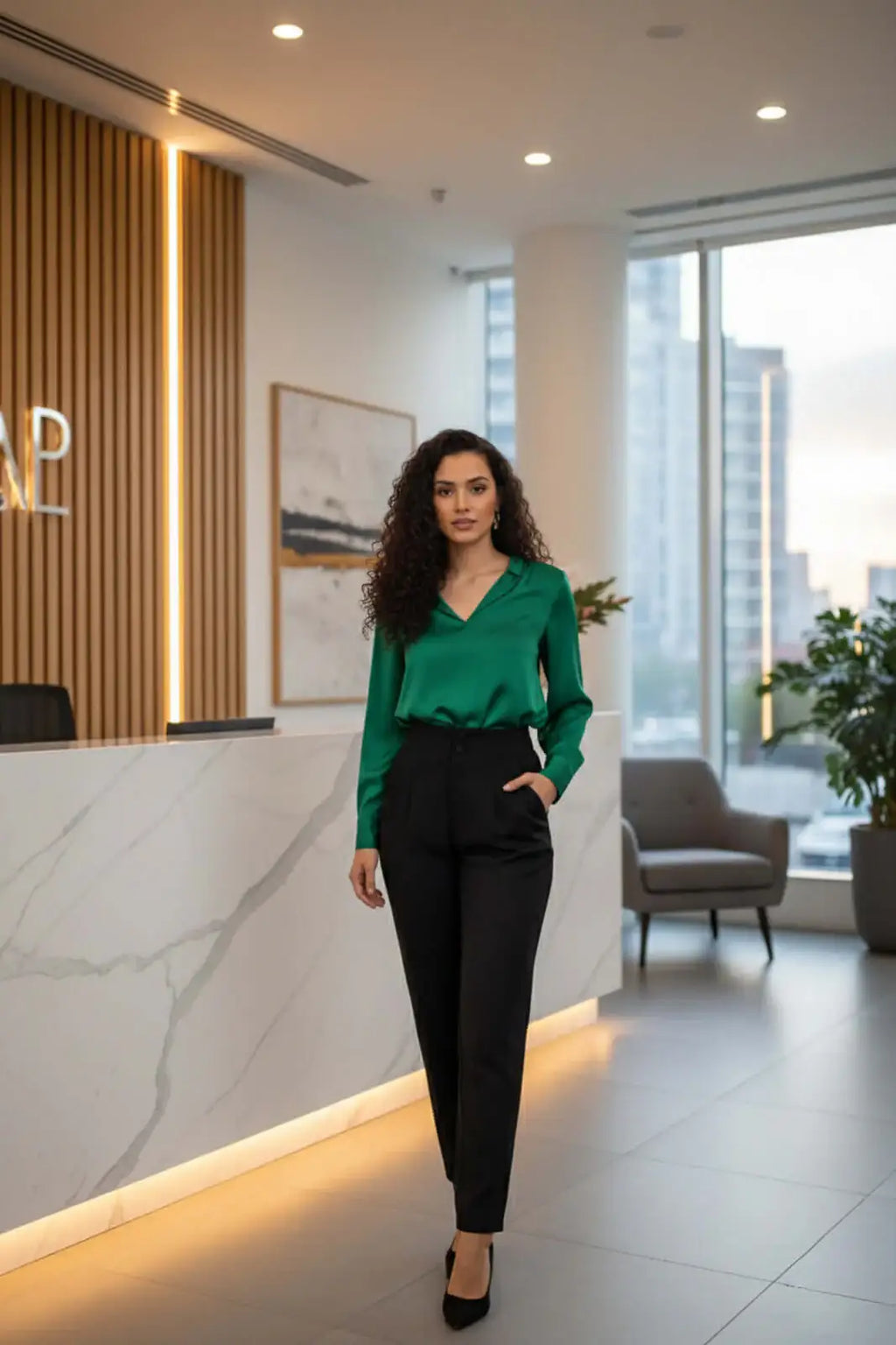 Calça feminina alfaiataria skinny 51985 - Enluaze