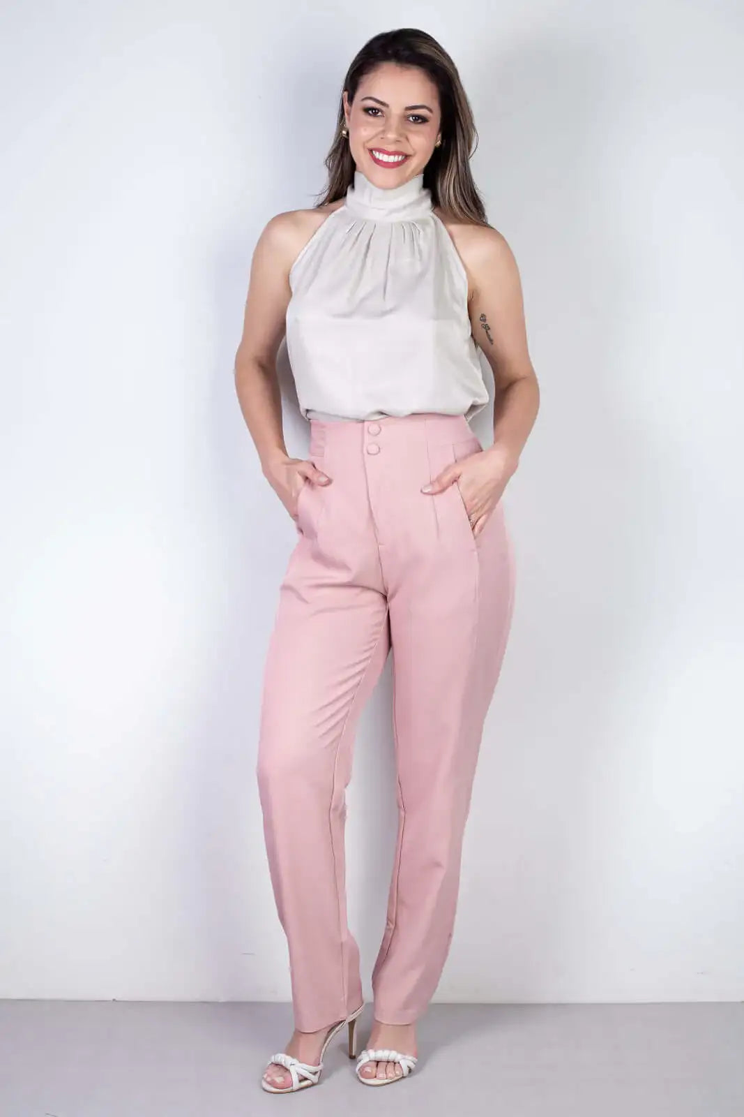 Calça feminina alfaiataria skinny 51985 - Enluaze