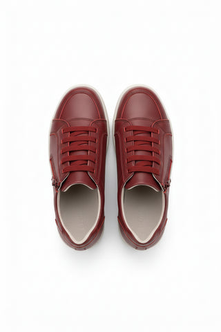 Tênis feminino em couro com elástico e zíper 0203