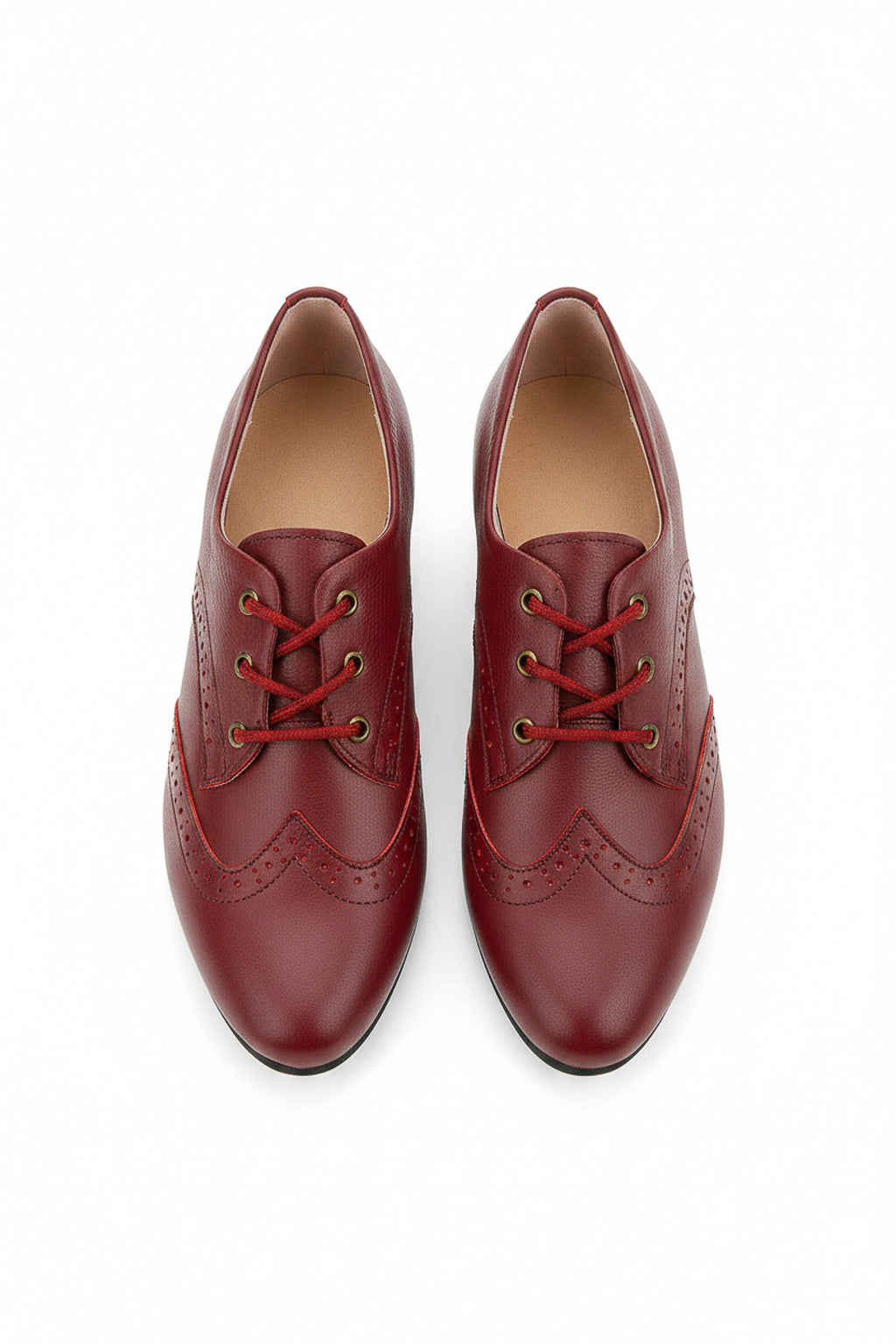 Sapato feminino Oxford em couro detalhes 0211