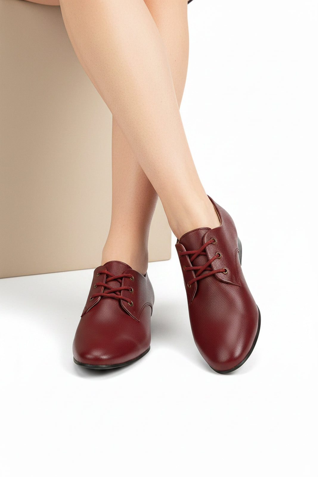 Sapato em couro Oxford feminino clássico 0213
