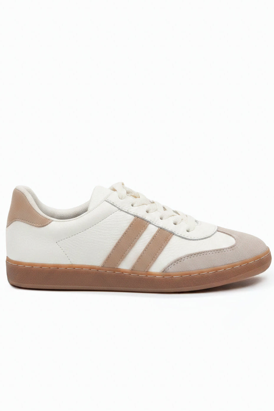 Tênis feminino de couro retrô 0350