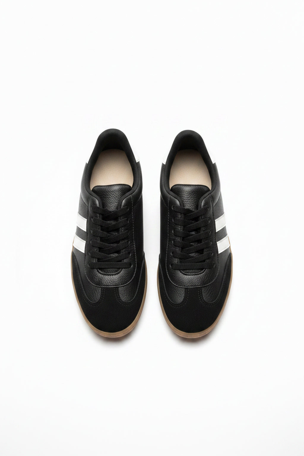 Tênis feminino de couro retrô 0350