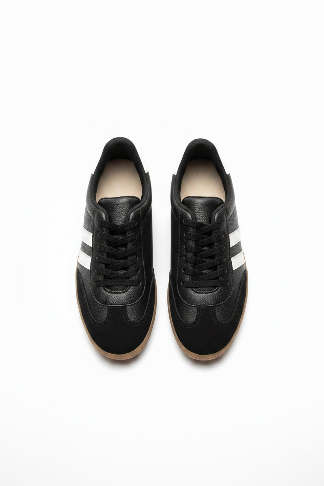 Tênis feminino de couro retrô 0350