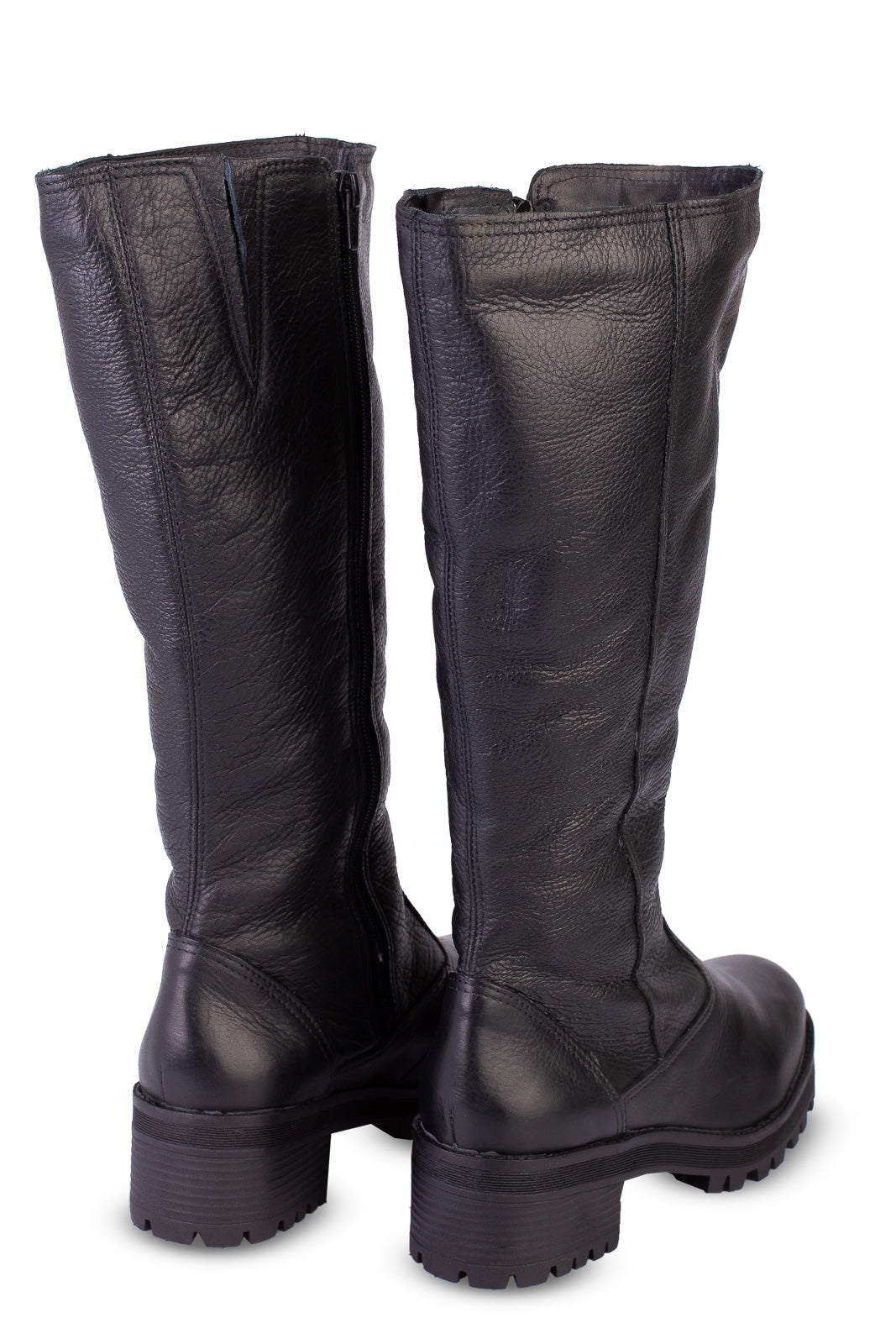 Bota tratorada de couro forrada com pelo 7500