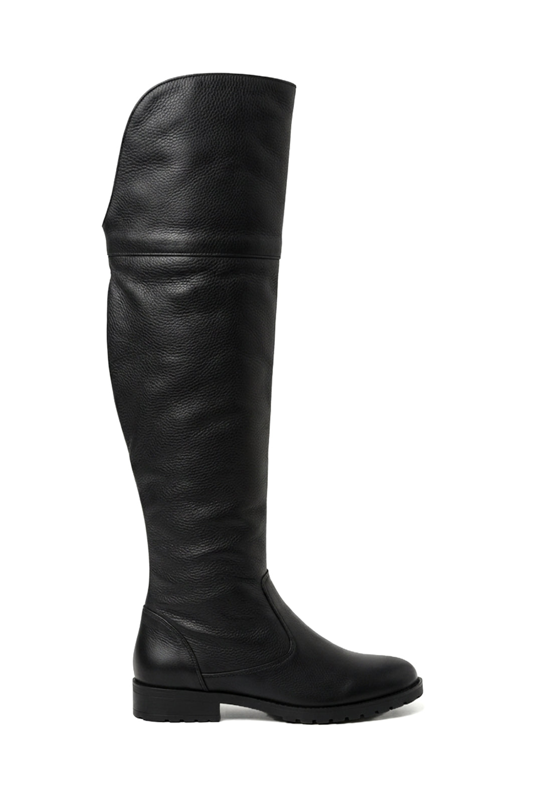 Bota de couro over cano longo feminina 7514
