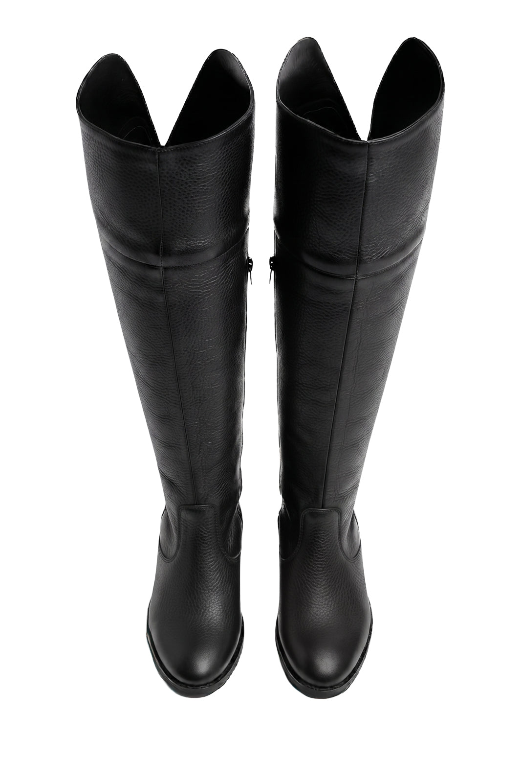 Bota de couro over cano longo feminina 7514