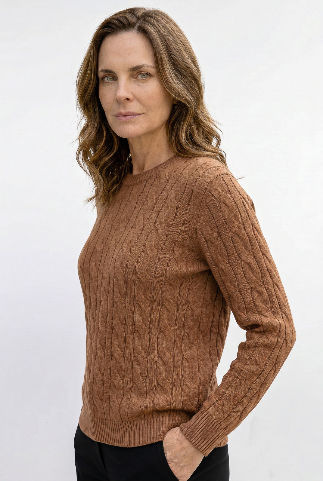 Blusa feminina malha tricot modal trançada 61909
