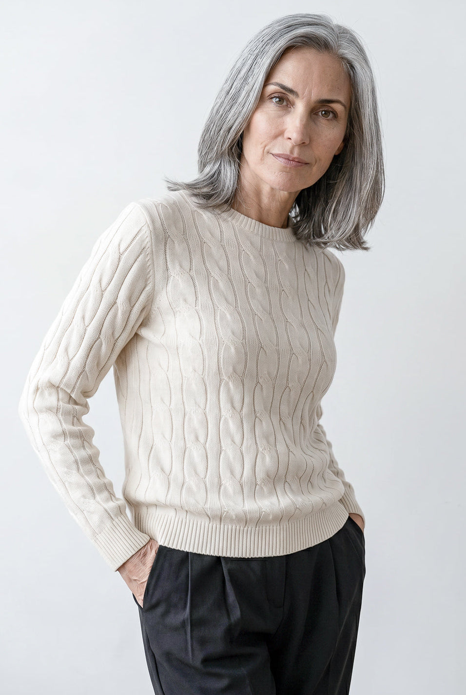 Blusa feminina malha tricot modal trançada 61909
