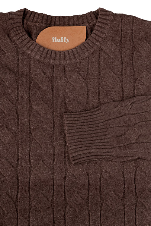 Blusa feminina malha tricot modal trançada 61909