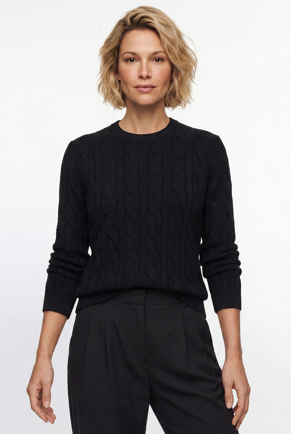 Blusa feminina malha tricot modal trançada 61909