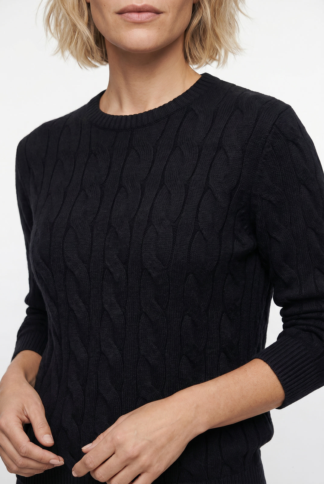 Blusa feminina malha tricot modal trançada 61909