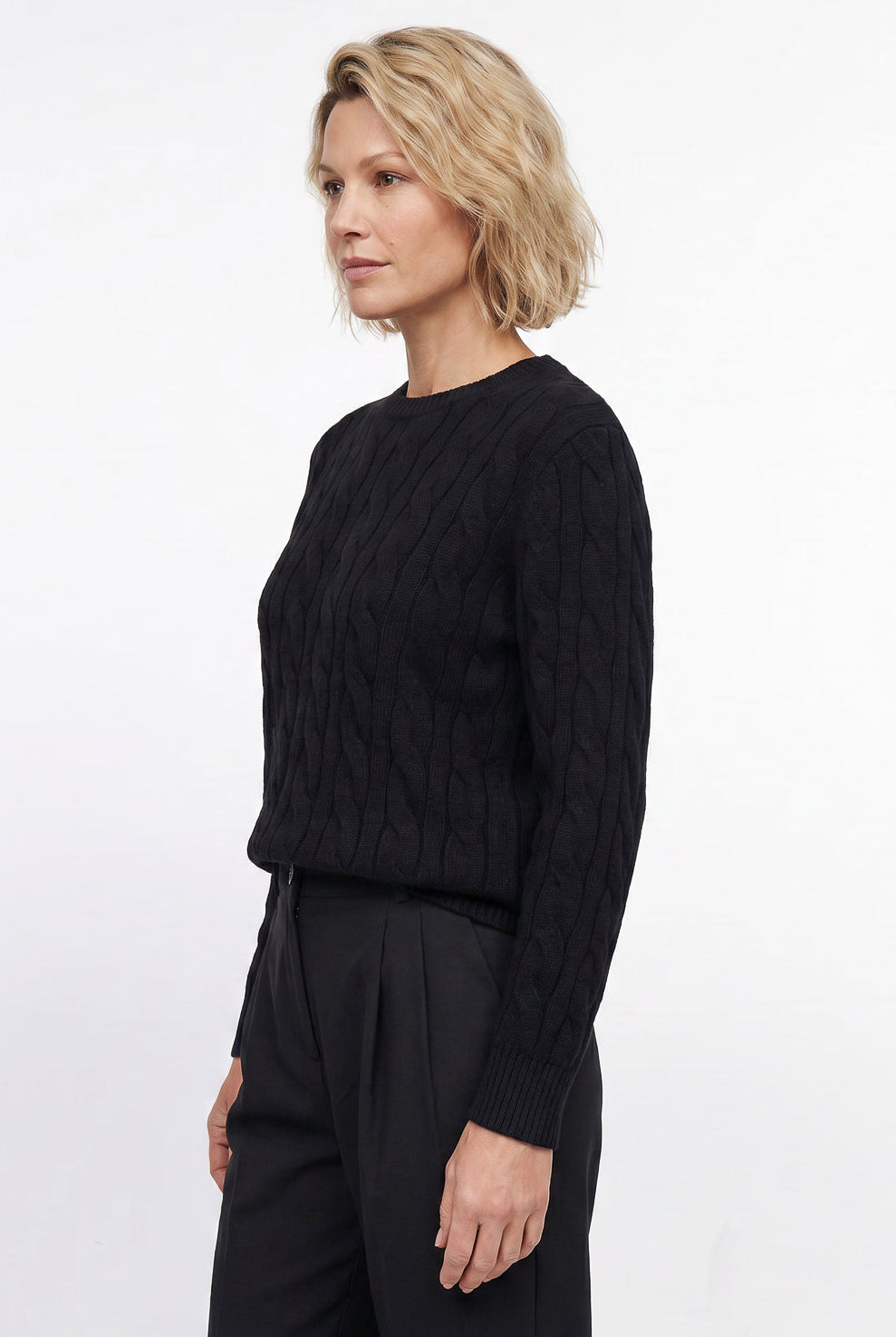 Blusa feminina malha tricot modal trançada 61909