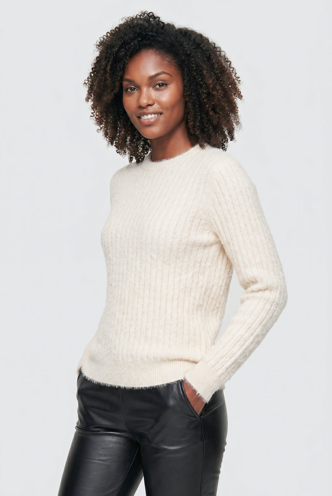 Blusa feminina malha pelo felpudo 61910