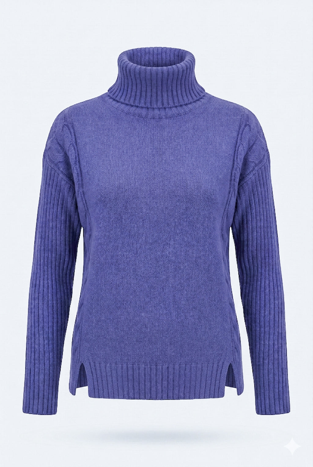 Conjunto feminino de tricô modal gola alta 61935