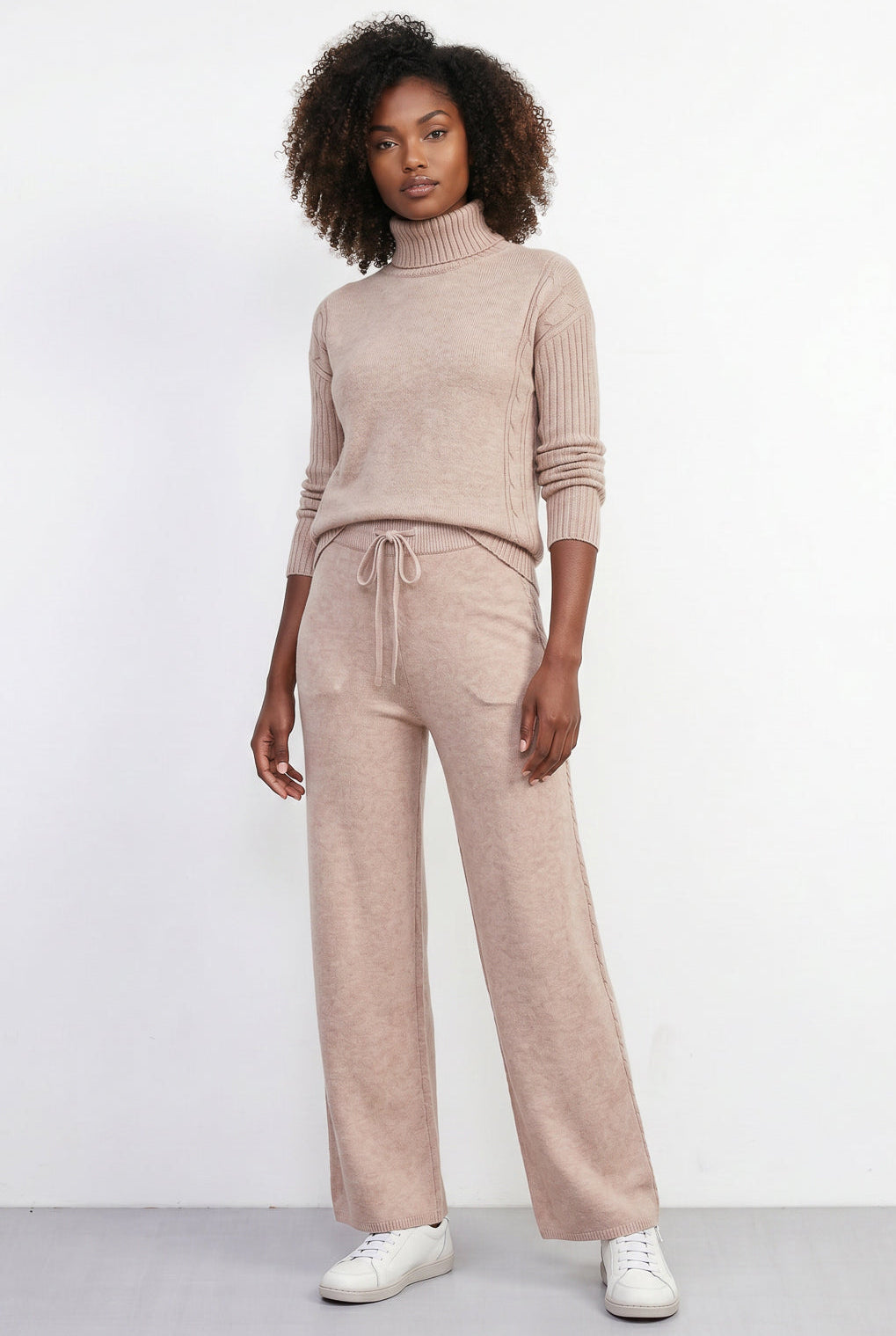 Conjunto feminino de malha modal gola alta 61935