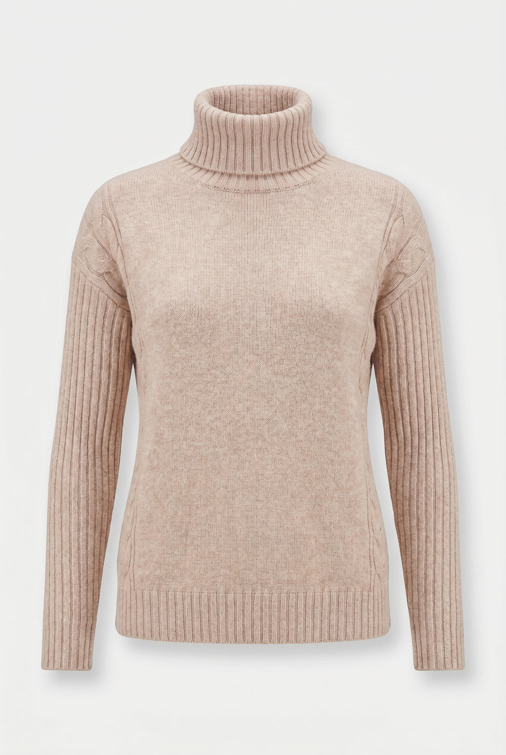 Conjunto feminino de tricô modal gola alta 61935