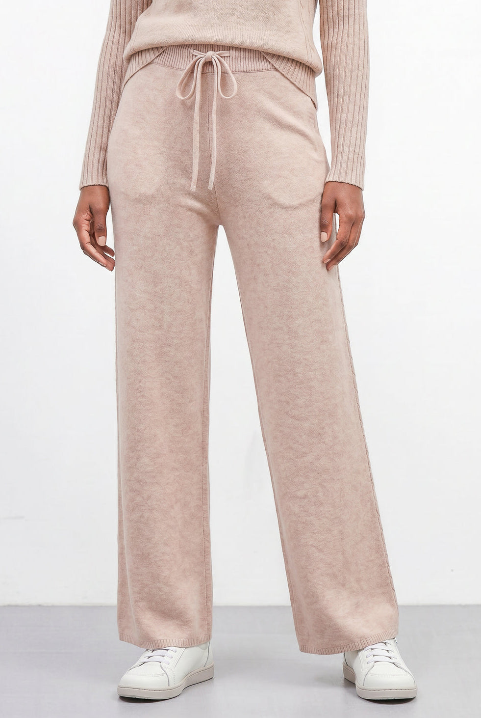 Conjunto feminino de tricô modal gola alta 61935