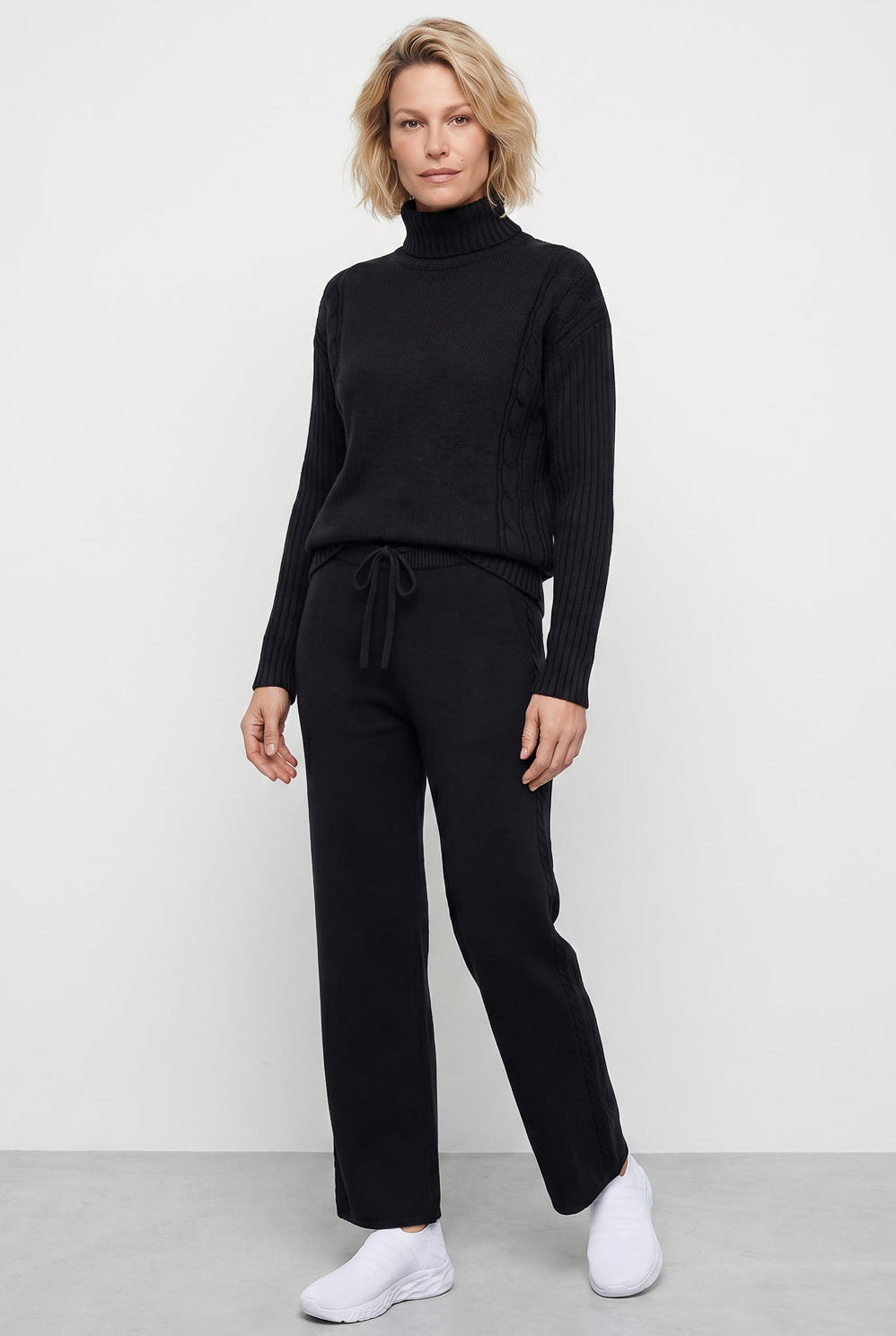 Conjunto feminino de malha modal gola alta 61935