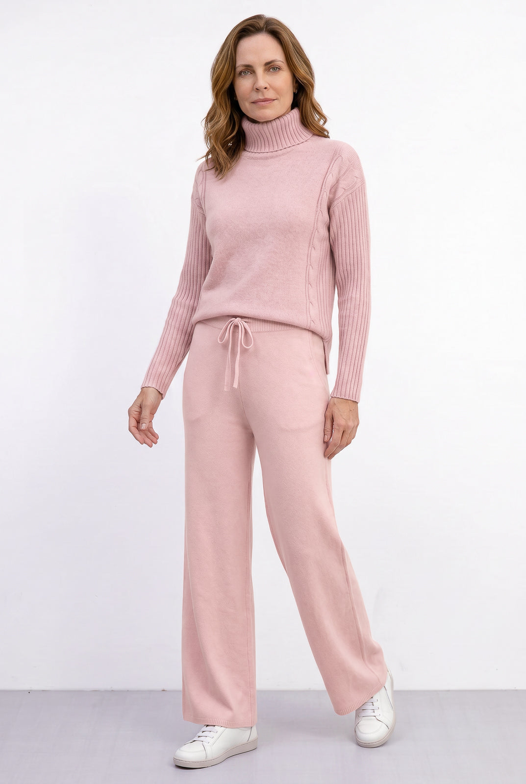 Conjunto feminino de malha modal gola alta 61935