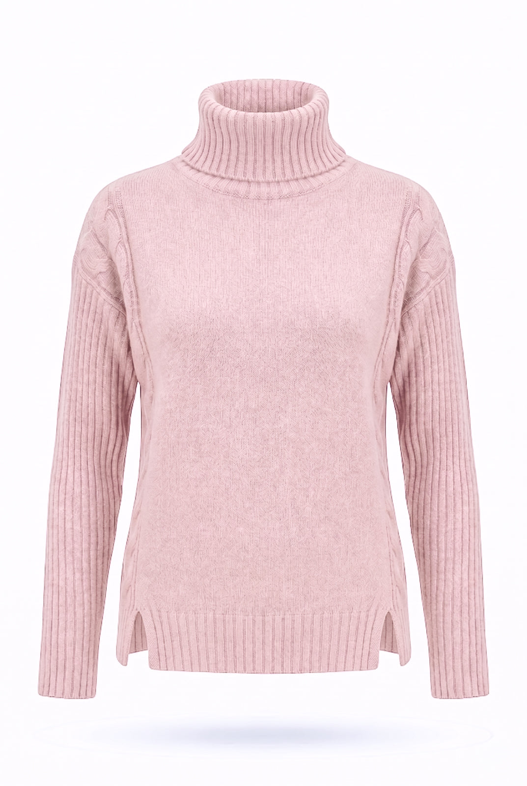 Conjunto feminino de tricô modal gola alta 61935
