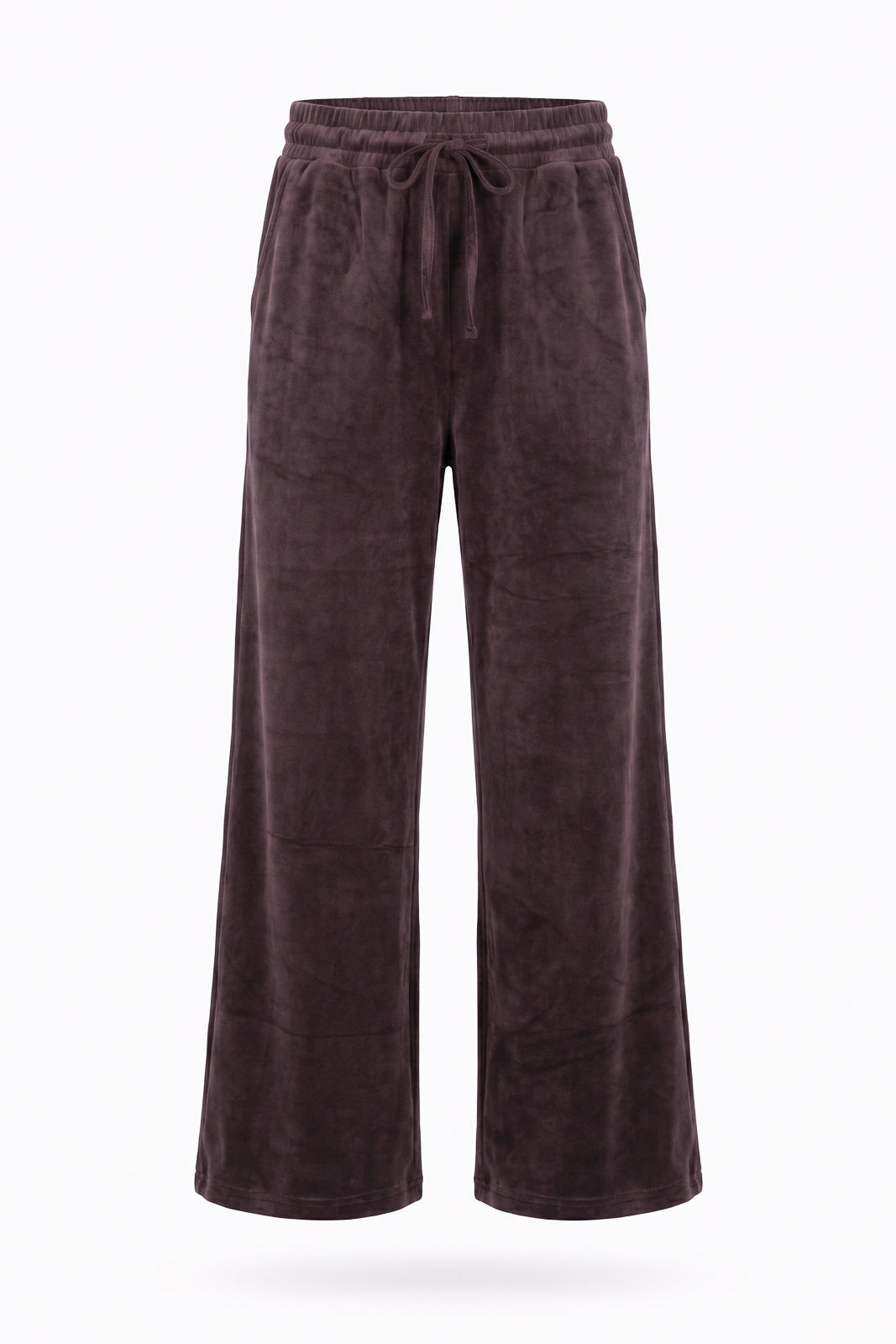Conjunto feminino plush aveludado calça e jaqueta 61982