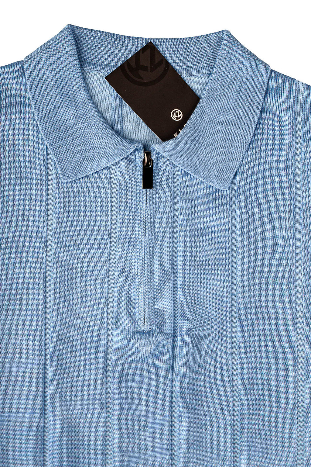 Blusa masculina manga longa gola polo com zíper 69627