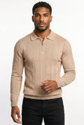 Blusa masculina manga longa gola polo com zíper 69627