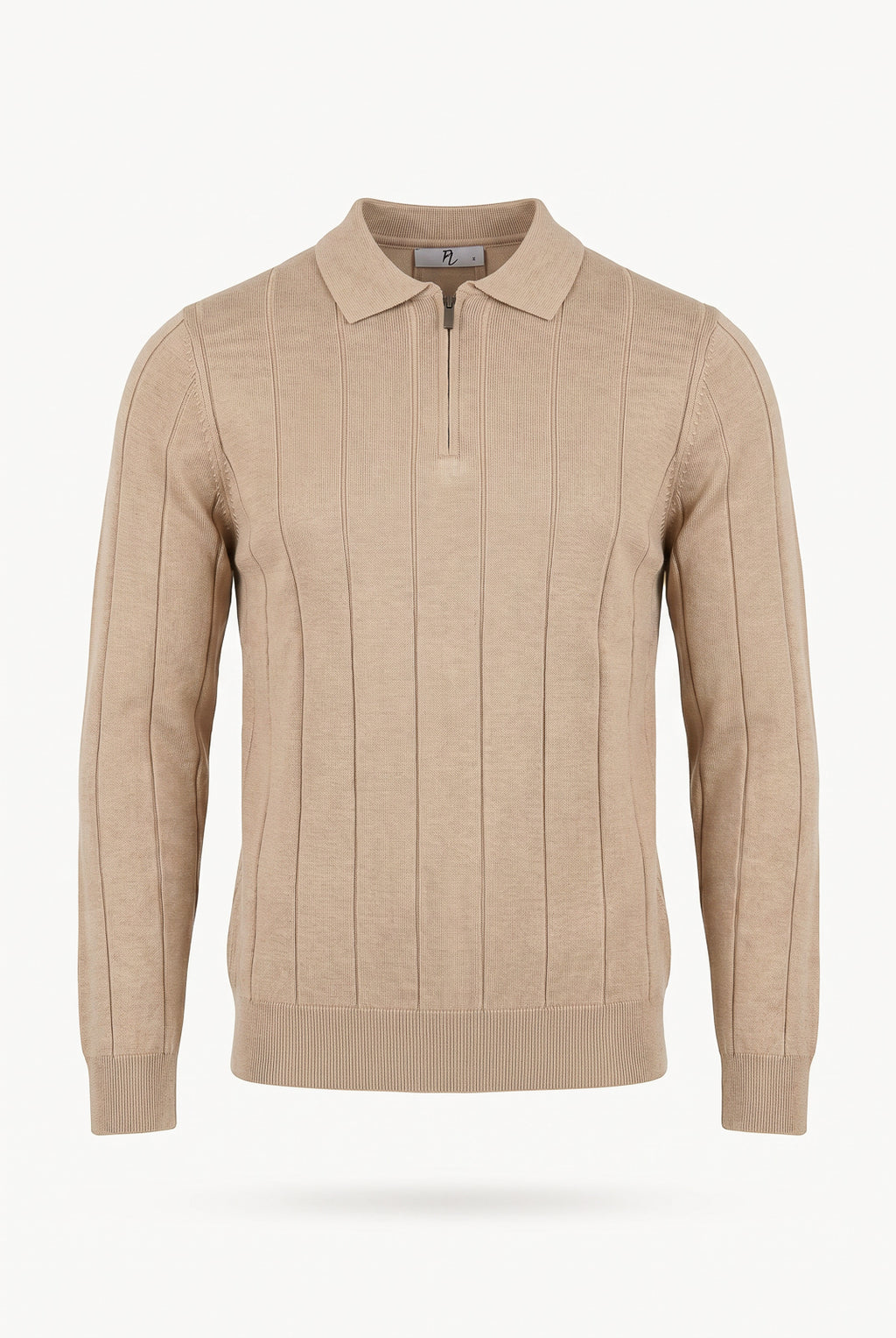 Blusa masculina manga longa gola polo com zíper 69627