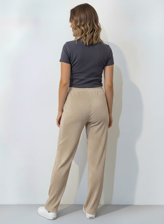 Calça feminina pantalona plissada 51074