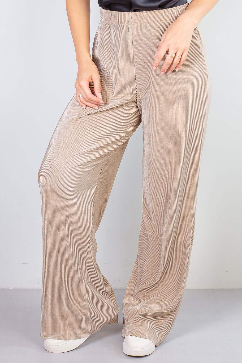 Calça feminina pantalona plissada 51074 - Enluaze