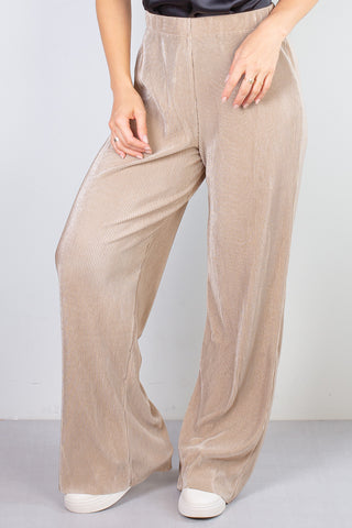 Calça feminina pantalona plissada 51074