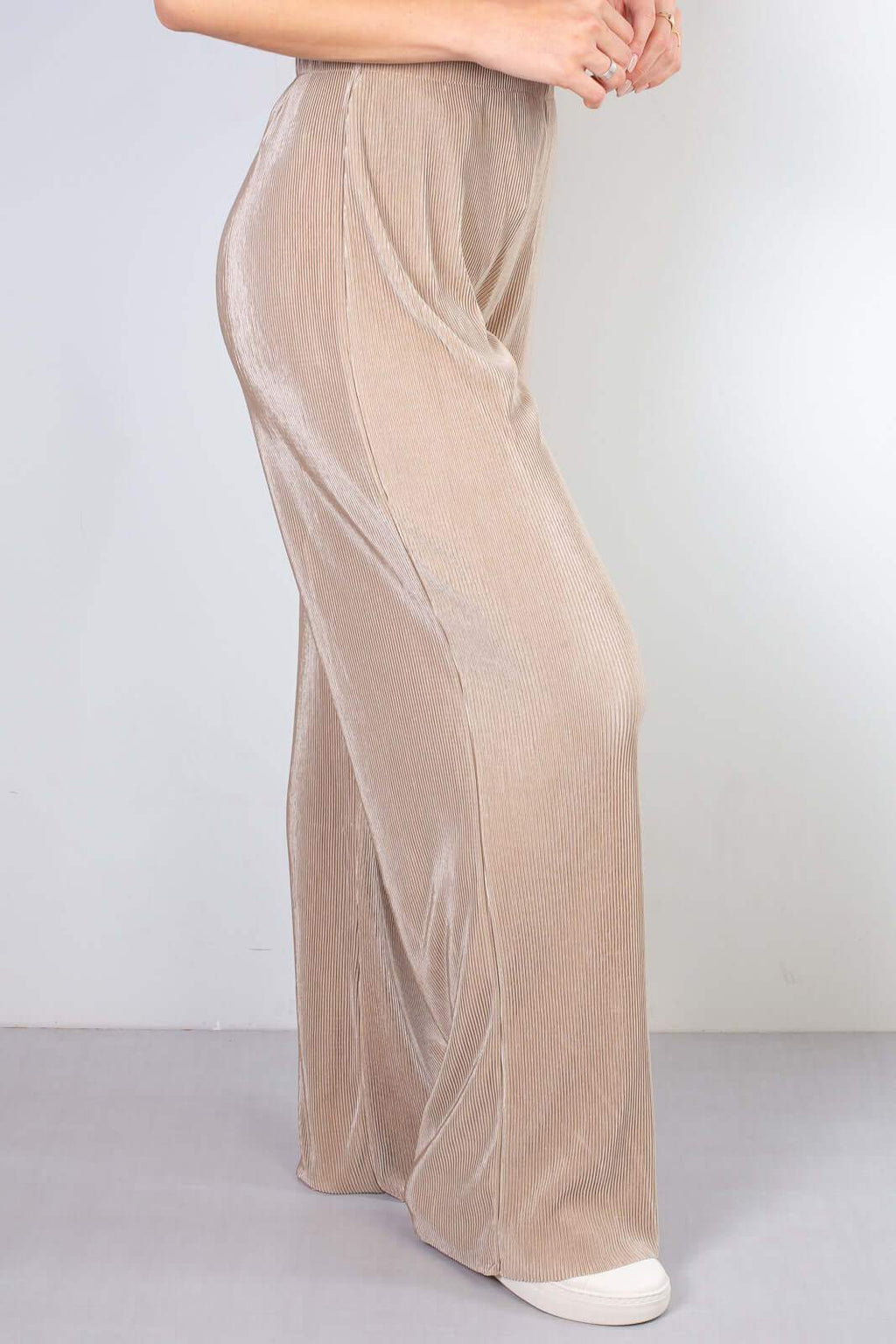 Calça feminina pantalona plissada 51074 - Enluaze