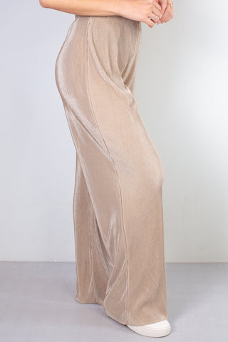 Calça feminina pantalona plissada 51074