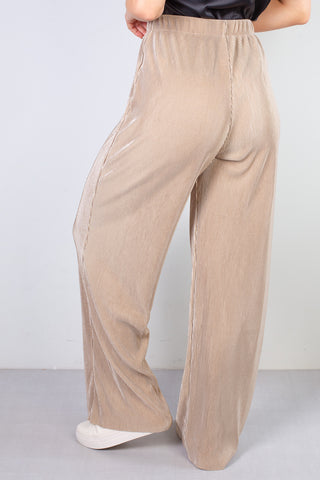 Calça feminina pantalona plissada 51074